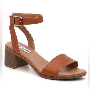 Steve Madden Tan Kemmy Leather Tan Sandals Heeled